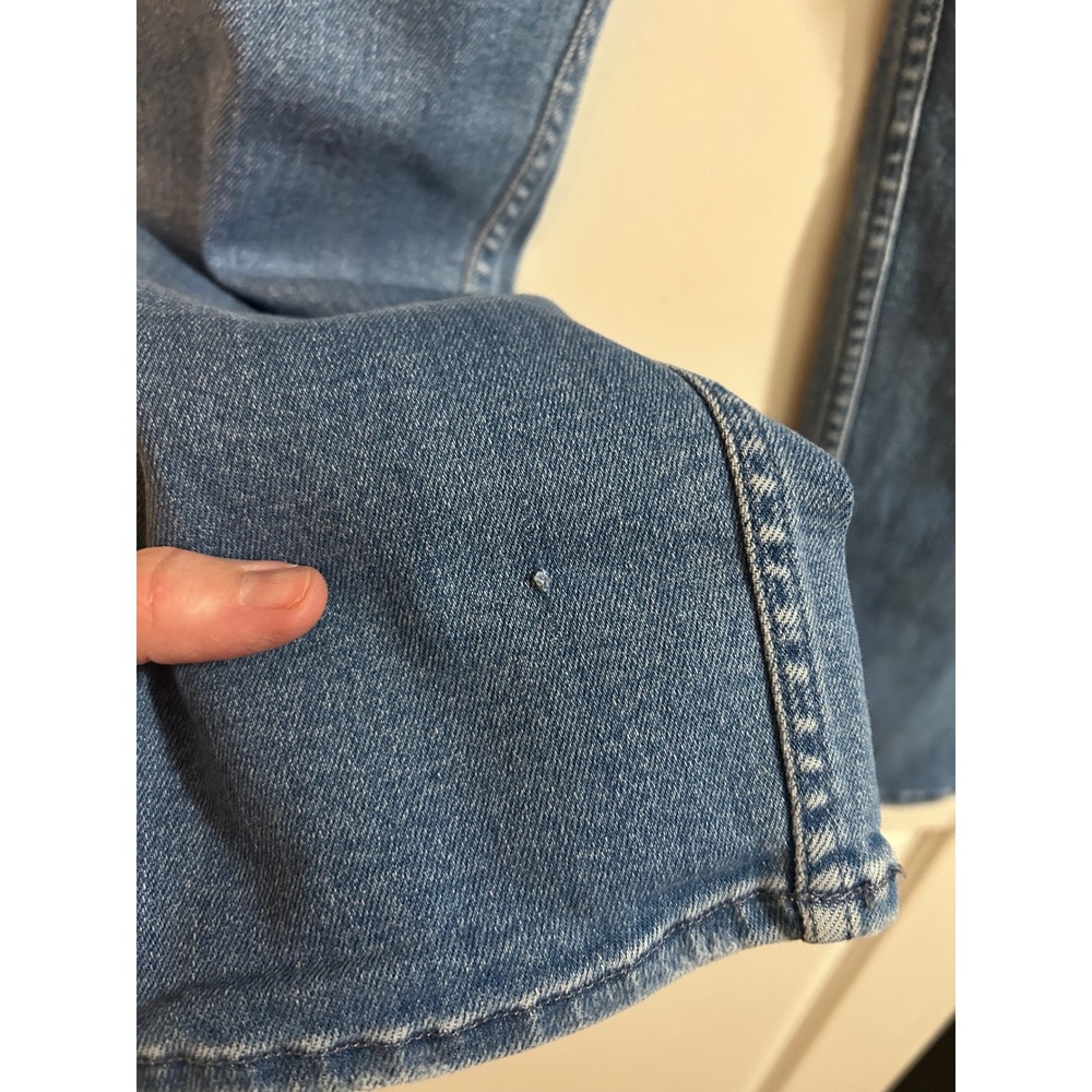 Mother The Tomcat Layover High Rise Straight Leg Jeans Blue Denim Size 26 - Picture 9 of 12
